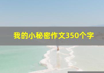 我的小秘密作文350个字