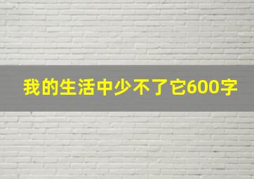 我的生活中少不了它600字