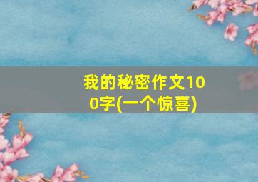 我的秘密作文100字(一个惊喜)