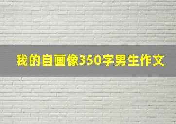 我的自画像350字男生作文