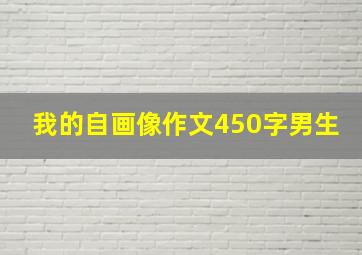 我的自画像作文450字男生