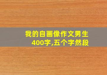 我的自画像作文男生400字,五个字然段