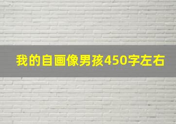 我的自画像男孩450字左右