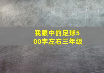 我眼中的足球500字左右三年级