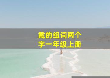 戴的组词两个字一年级上册