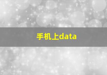 手机上data