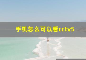 手机怎么可以看cctv5