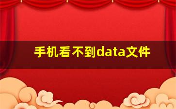 手机看不到data文件