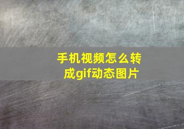 手机视频怎么转成gif动态图片