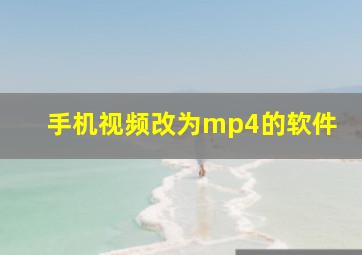 手机视频改为mp4的软件