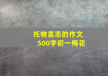 托物言志的作文500字初一梅花