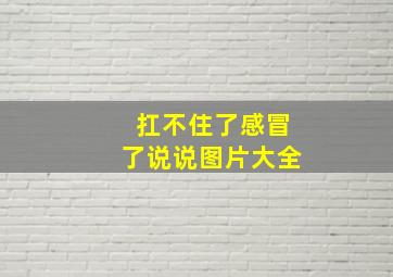 扛不住了感冒了说说图片大全