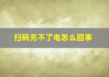 扫码充不了电怎么回事