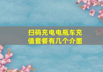 扫码充电电瓶车充值套餐有几个介面