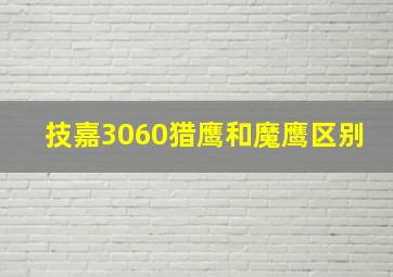 技嘉3060猎鹰和魔鹰区别