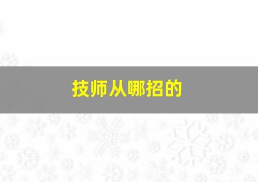 技师从哪招的