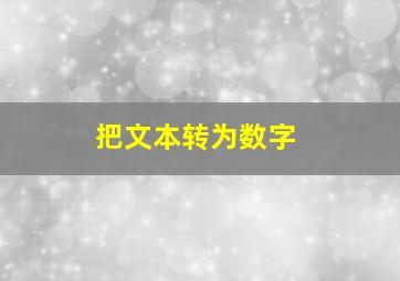 把文本转为数字