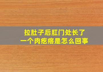 拉肚子后肛门处长了一个肉疙瘩是怎么回事