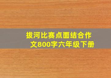 拔河比赛点面结合作文800字六年级下册