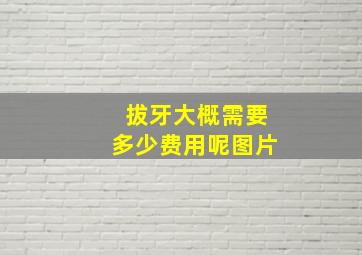 拔牙大概需要多少费用呢图片