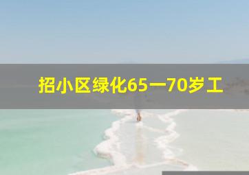 招小区绿化65一70岁工