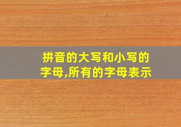 拼音的大写和小写的字母,所有的字母表示