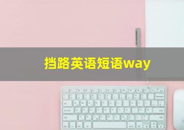 挡路英语短语way