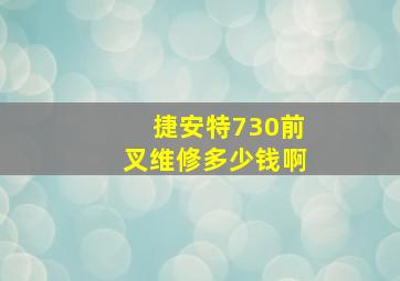 捷安特730前叉维修多少钱啊