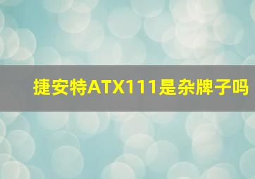 捷安特ATX111是杂牌子吗