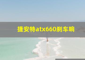 捷安特atx660刹车响