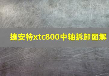 捷安特xtc800中轴拆卸图解