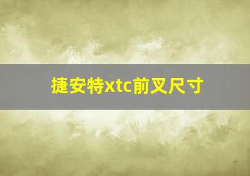 捷安特xtc前叉尺寸