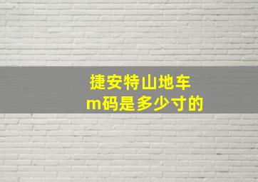 捷安特山地车m码是多少寸的