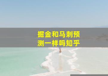 掘金和马刺预测一样吗知乎