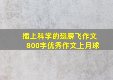 插上科学的翅膀飞作文800字优秀作文上月球