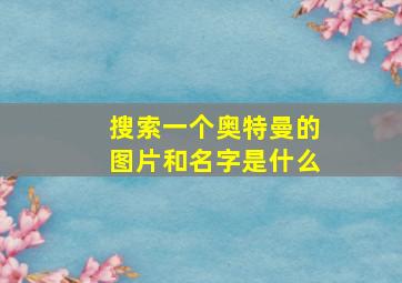 搜索一个奥特曼的图片和名字是什么