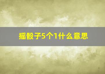 摇骰子5个1什么意思