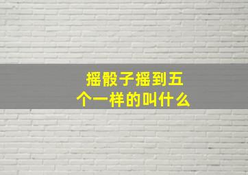 摇骰子摇到五个一样的叫什么