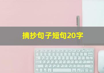 摘抄句子短句20字