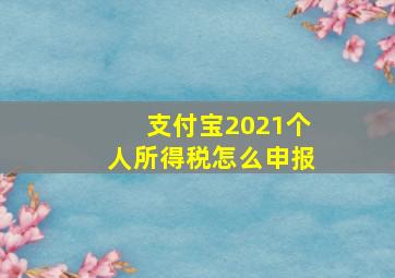 支付宝2021个人所得税怎么申报