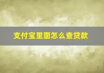 支付宝里面怎么查贷款