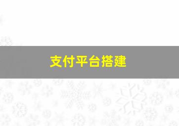 支付平台搭建