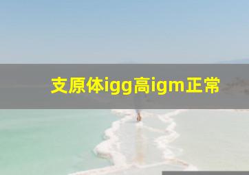 支原体igg高igm正常