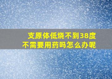 支原体低烧不到38度不需要用药吗怎么办呢