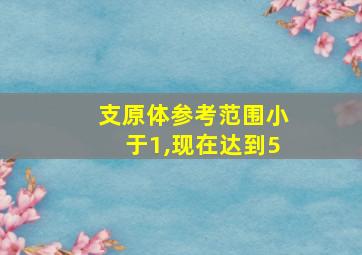 支原体参考范围小于1,现在达到5