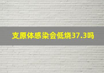 支原体感染会低烧37.3吗