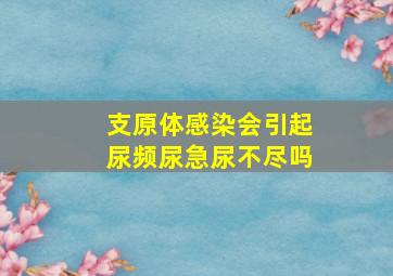 支原体感染会引起尿频尿急尿不尽吗