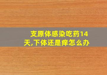 支原体感染吃药14天,下体还是痒怎么办