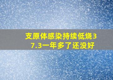 支原体感染持续低烧37.3一年多了还没好