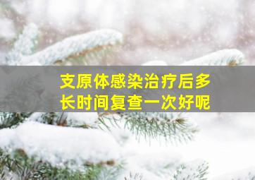 支原体感染治疗后多长时间复查一次好呢